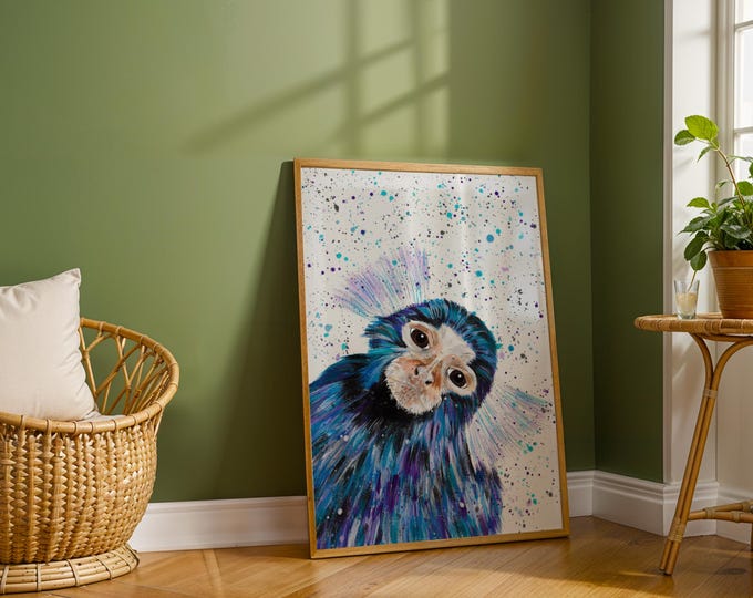 Marmoset Monkey Art Print ‘Ricky’