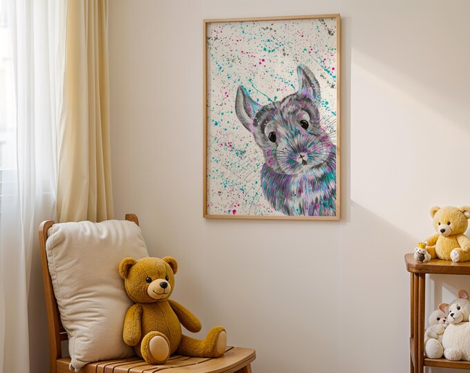Chinchilla Art Print ‘Maisie’