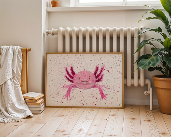Axolotl Art Print ‘Penny’