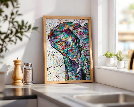 Elephant Art Print ‘Elijah’
