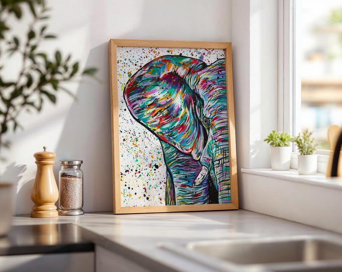 Elephant Art Print ‘Elijah’