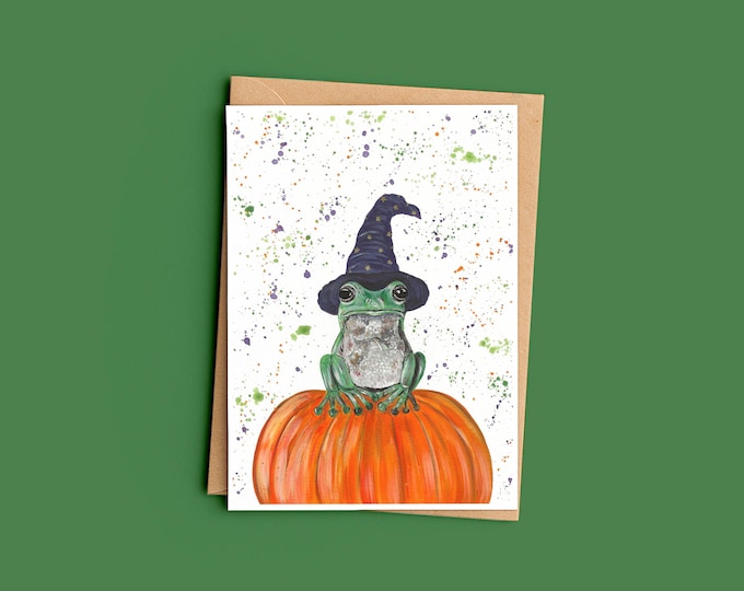 Halloween Frog Blank Greeting Card
