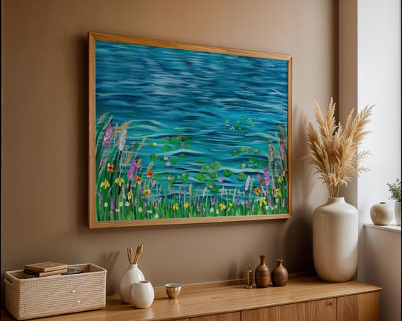 Wildflowers at the Waters Edge Art Print