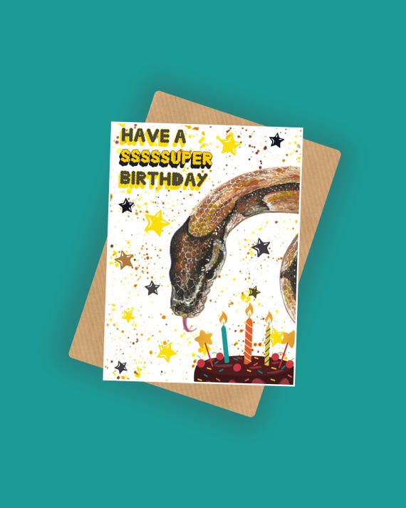 Snake Birthday Card