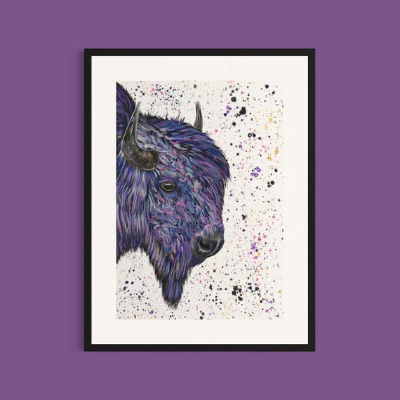 Bison Art Print ‘Banjo’