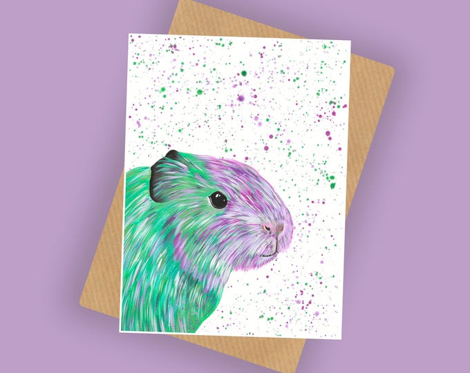 Guinea Pig Greeting Card ‘Athena’