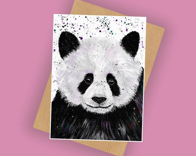 Panda Blank Greeting Card ‘Henry’