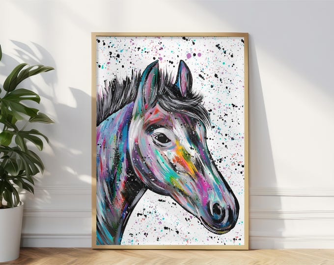 Horse Art Print ‘Rainbow’