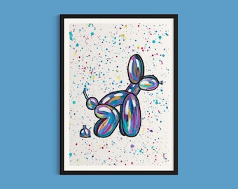 Balloon Dog Pooping Art Print