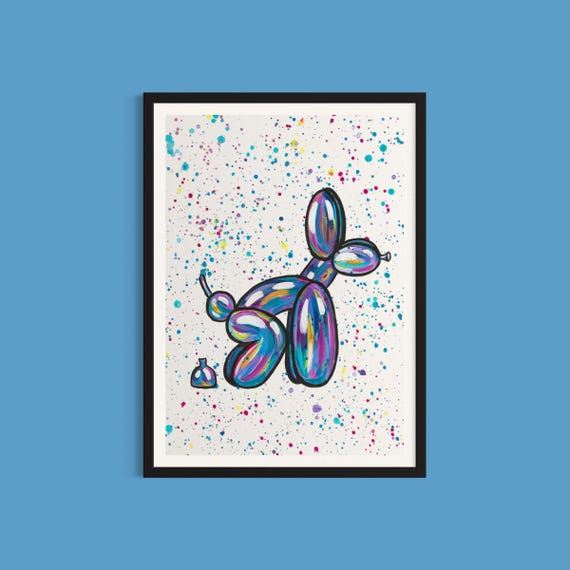 Balloon Dog Pooping Art Print