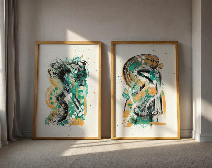 Modern Abstract Art Print Set