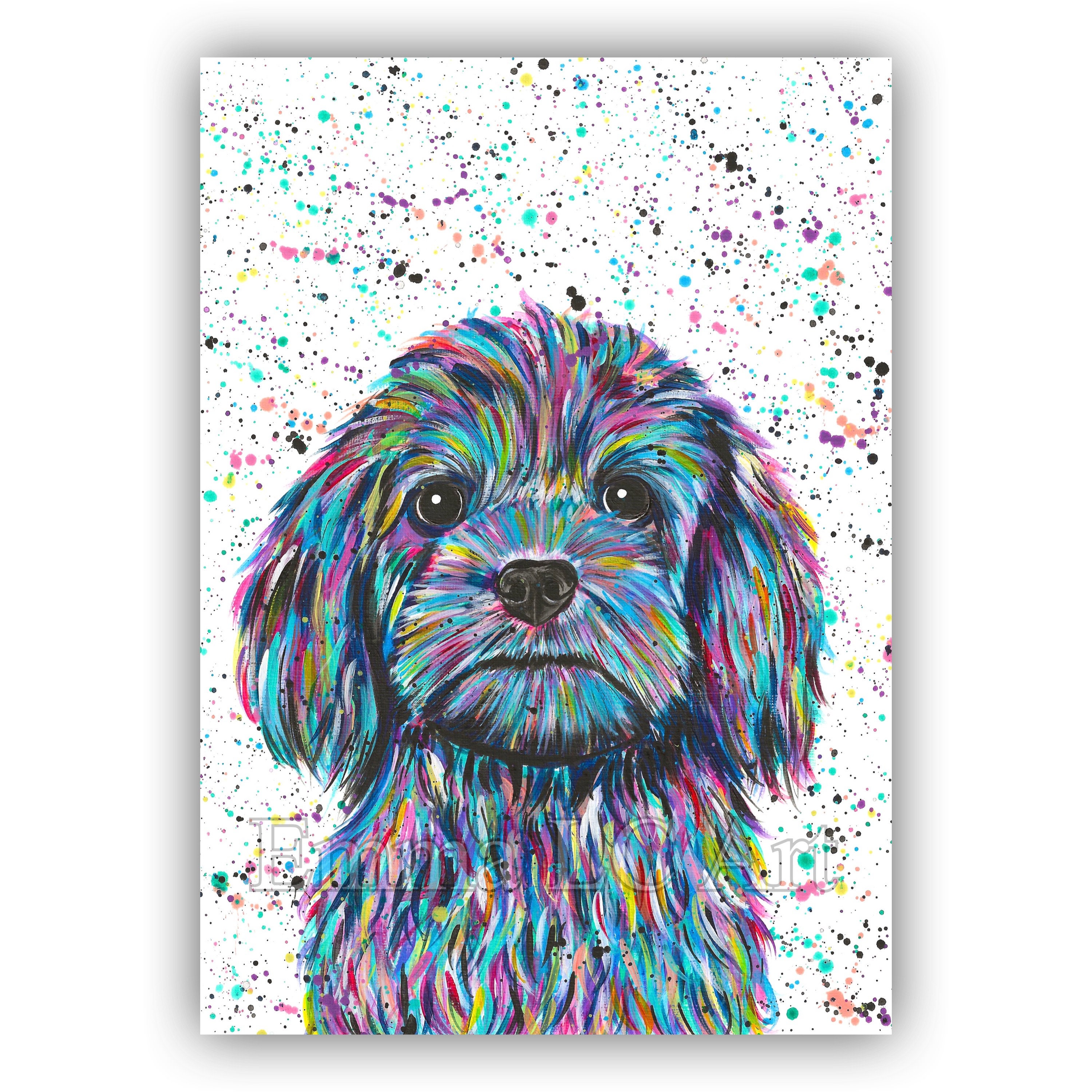 Cockapoo Art Print Cockapoo Painting Colourful Dog Painting - Etsy UK