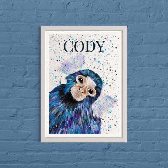 Personalised Marmoset Monkey Art Print