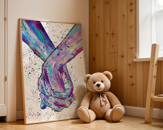 Holding Hands Art Print