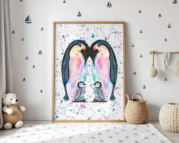 Penguin Family Art Print