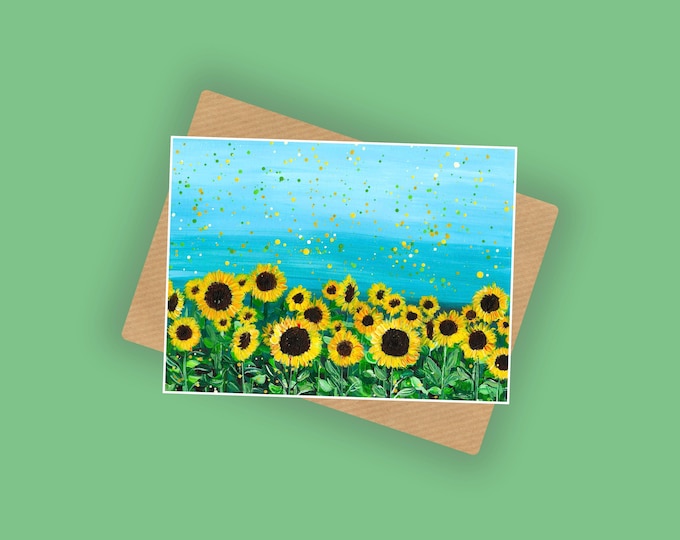 Sunflower Field Card