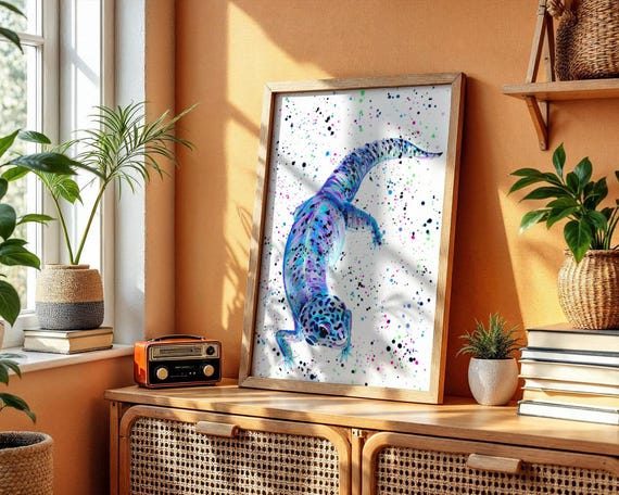 Gecko Art Print ‘Ziggy’