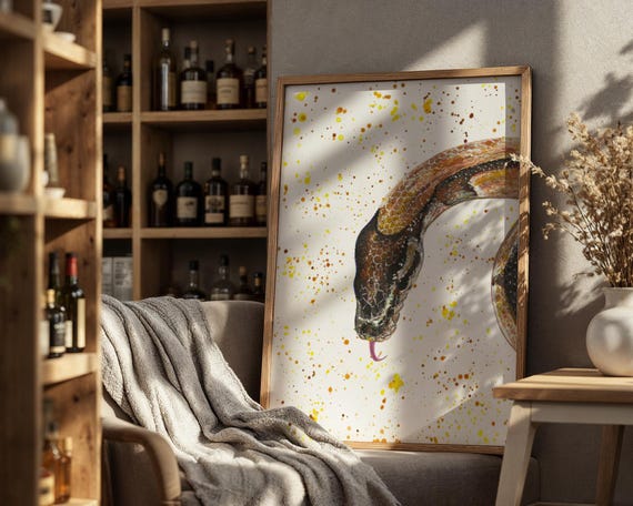 Python Snake Art Print ‘Noodles’