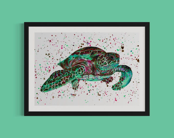 Sea Turtle Art Print ‘Cruise’