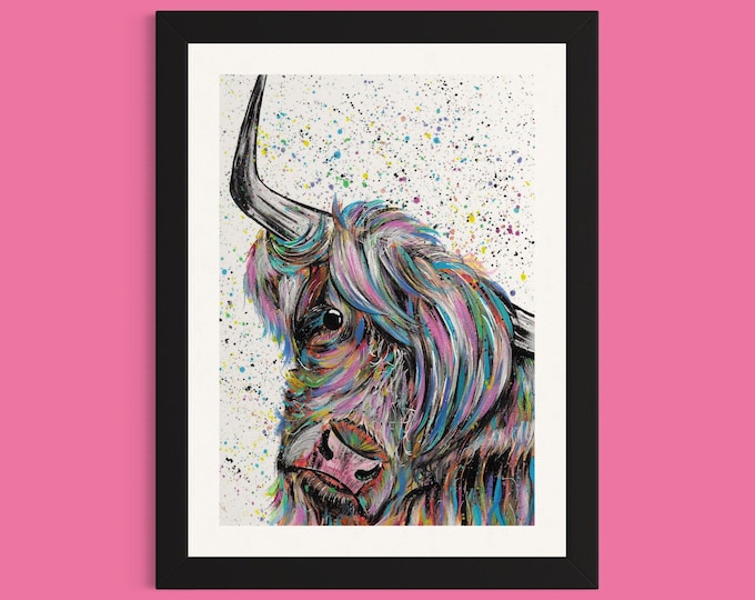 Highland Cow Art Print ‘Annie’