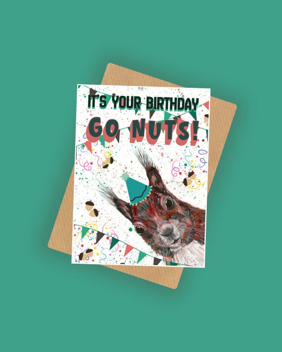 Squirrel Birthday Card