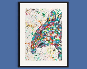 Tapir Art Print ‘Tommy’