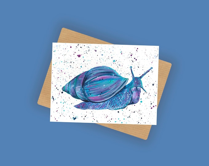 African Snail Blank Greeting Card ‘Sprout’