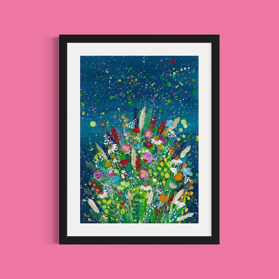 Wildflowers Art Print  ‘Wild Bouquet’