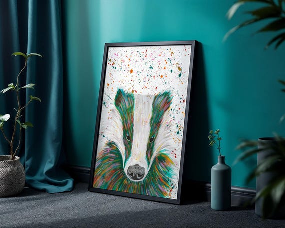 Badger Art Print ‘Earl’