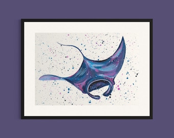Manta Ray Art Print ‘Mara’