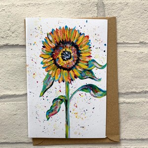 Sunflower Greeting Card ‘Sunny’’, A6 10x15cm Blank Card, Card for Her, Floral Birthday Card, Greetings Card, Blank Flower Card