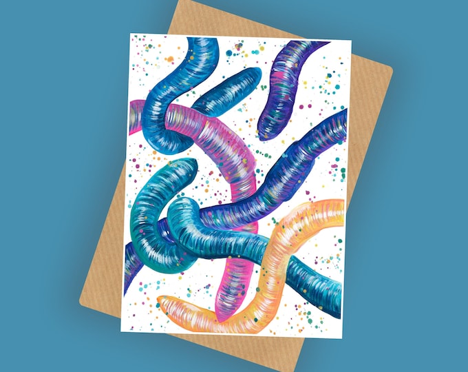 Earthworms Greeting Card