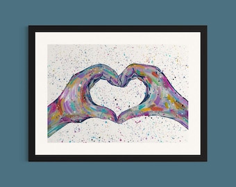 Heart Hands Print