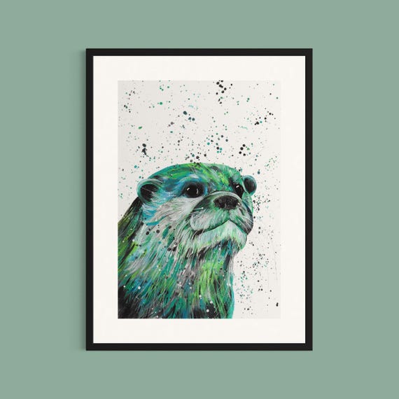 Otter Art Print ‘Reggie’