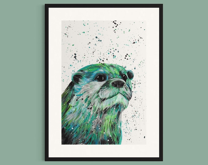 Otter Art Print ‘Reggie’