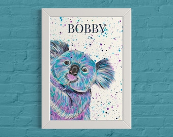 Personalised Koala Art Print