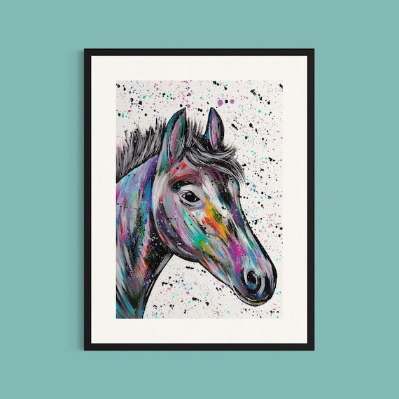 Horse Art Print ‘Rainbow’