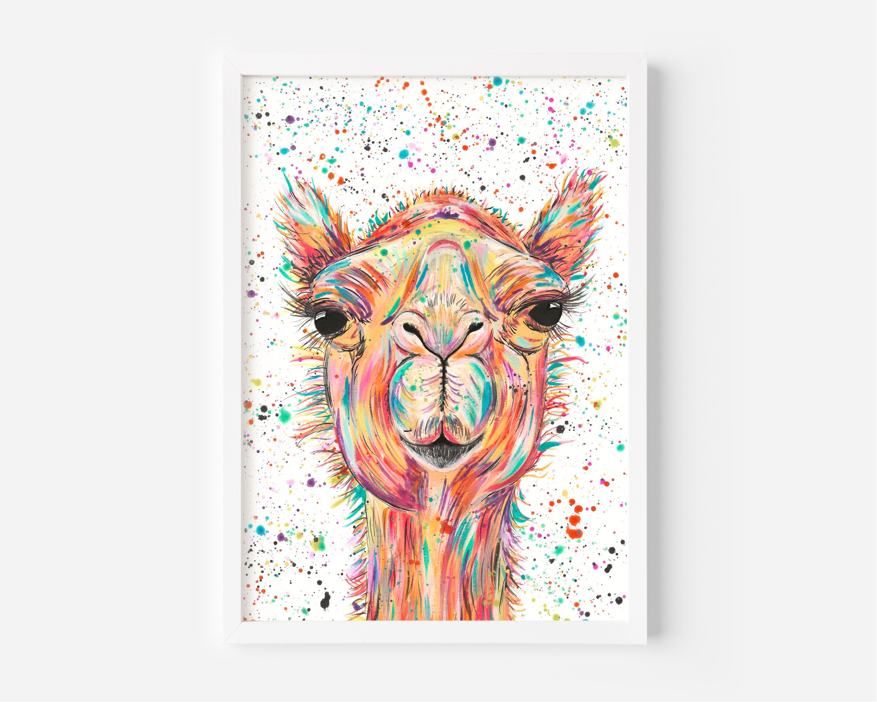 Camel Art Print jeffrey Camel Painting Funky Animal Painting