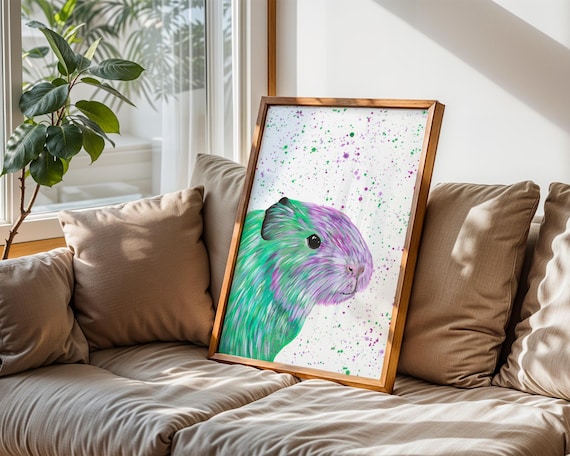 Guinea Pig Art Print ‘Athena’
