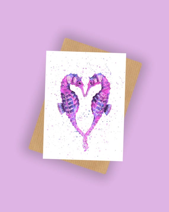 Seahorses Greeting Card
