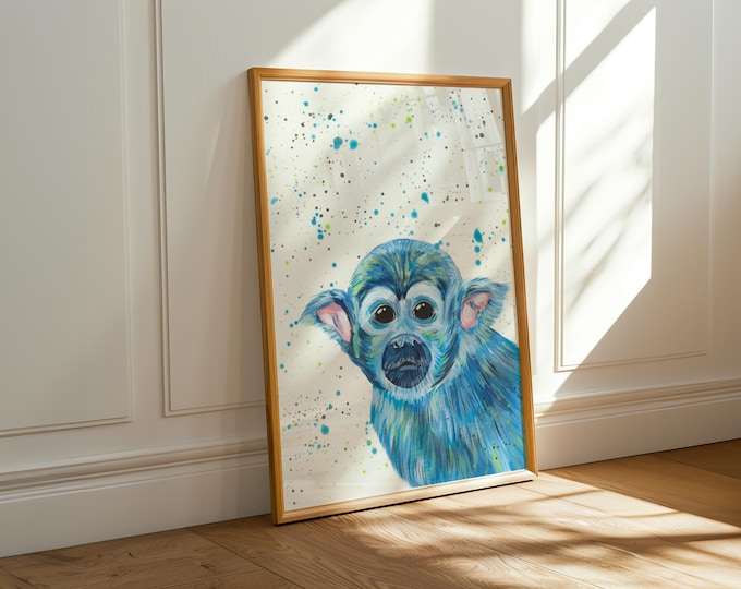 Squirrel Monkey Art Print ‘Flynn’