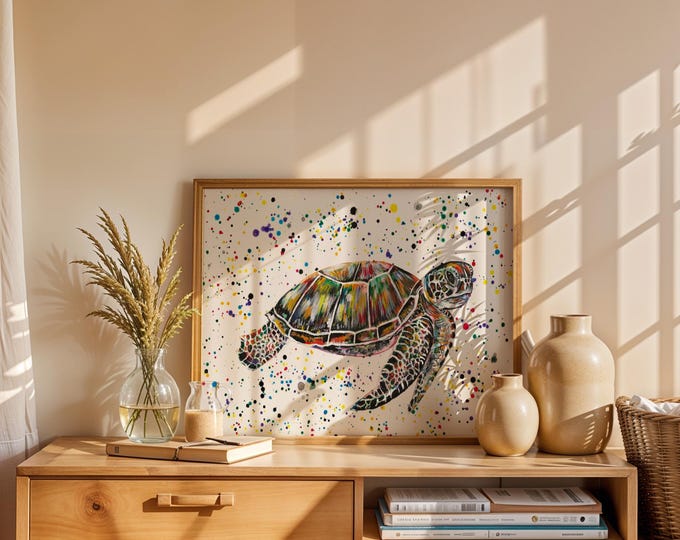 Sea Turtle Art Print ‘Ronnie’