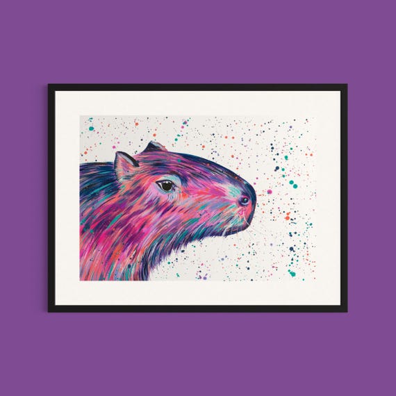 Capybara Art Print ‘Cassie’