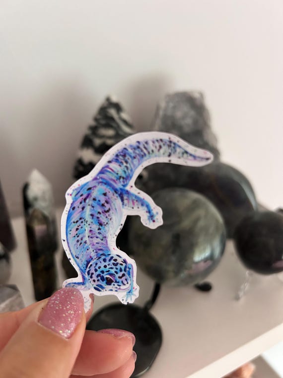 Leopard Gecko Vinyl Sticker: Reptile Decal for Laptop, Journal