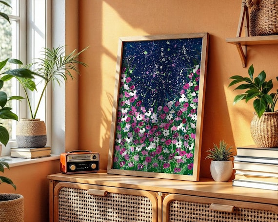 Wildflowers Art Print  ‘Celestial Blooms’