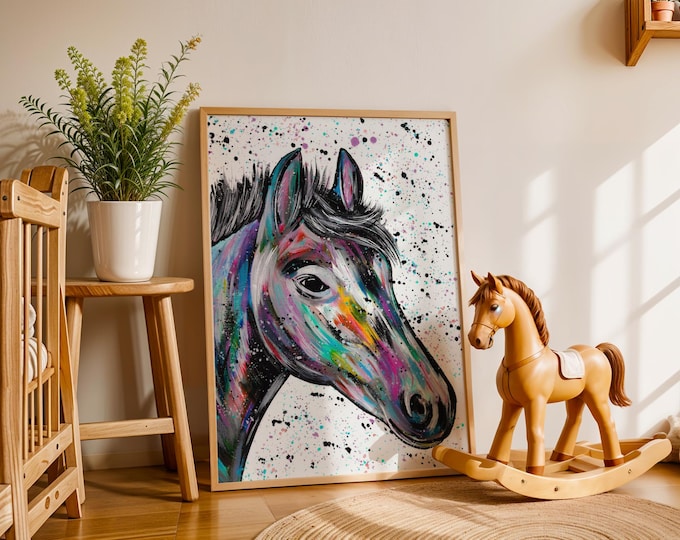 Horse Art Print ‘Rainbow’