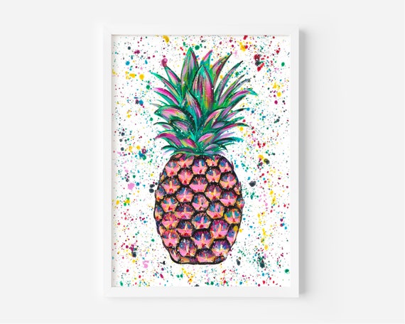 How to draw a simple Pineapple Fruit. Tools Used : A4 size white