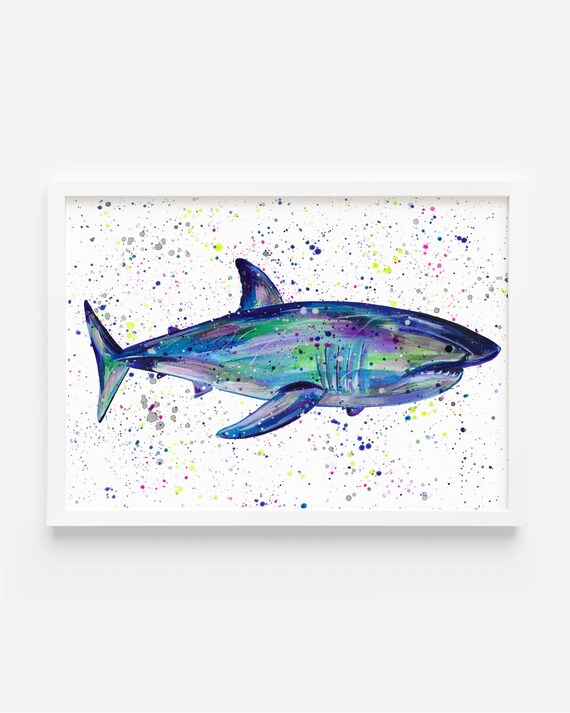 Great White Shark Painting