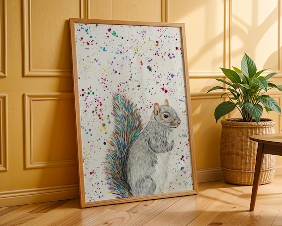 Squirrel Art Print ‘Stewie’
