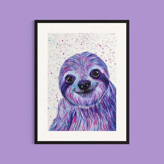 Sloth Art Print ‘Edna’